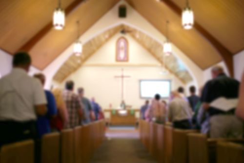 Congregants Singing in Church