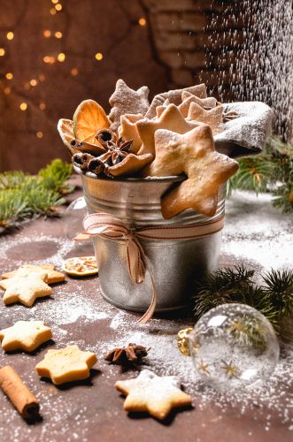 Cookies in a Decorative Container