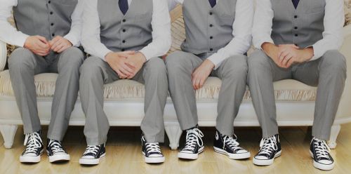 Groomsmen in Sneakers