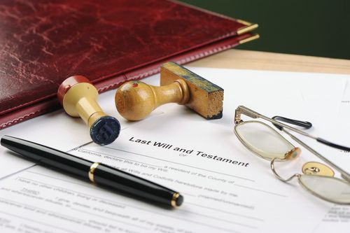 Last Will and Testament on a Desk