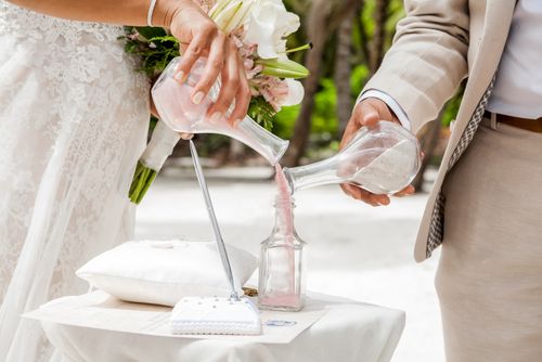 Mixing Salt at a Wedding Ceremony