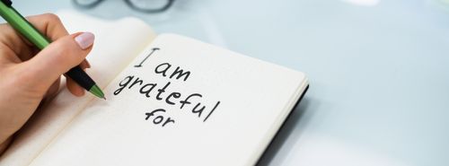 Person Writing in Gratitude Journal