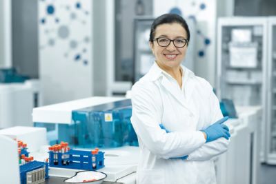 Scientist in Her Lab