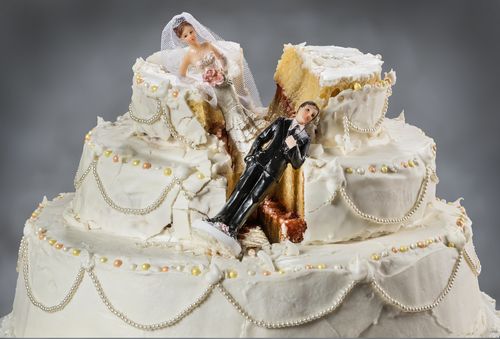 Smashed Wedding Cake