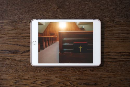 Viewing a Church on a Tablet Screen